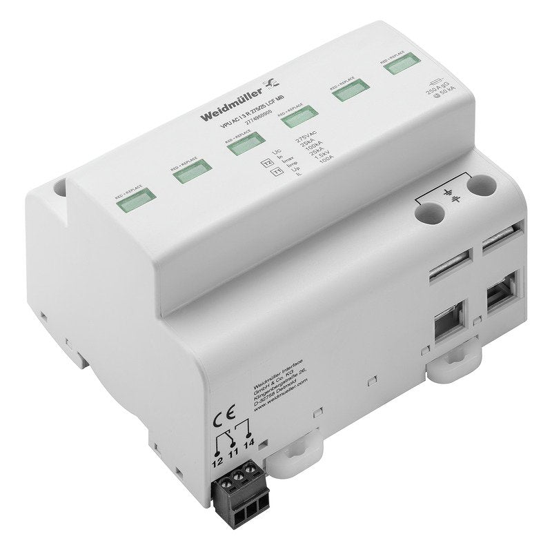 Weidmüller - Überspannungsableiter für Energietechnik/Stromversorgung Überspannungsableiter VPUACI3R275/25LCFMB Leckstromfrei