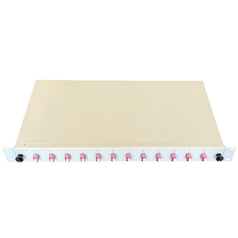 Paschke - Patchpanel LWL Spleissbox ausziehbar 19" 443305-12SA 12x LCd OM4 PINK