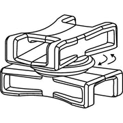 HellermannTyton - Befestigungssockel und -element für Kabelbinder Verbindungselement DSWS4 sw − 2200 Stück