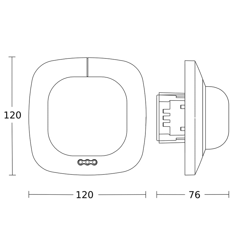 Steinel - Bussystem-Bewegungsmelder Präsenzmelder IR Quattro 058487 KNX WS UP