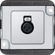 Merten - Einsatz/Abdeckung für Kommunikationstechnik Audio-Steckbuchse mat/si 460860 XLR-Rundsteckver.3p
