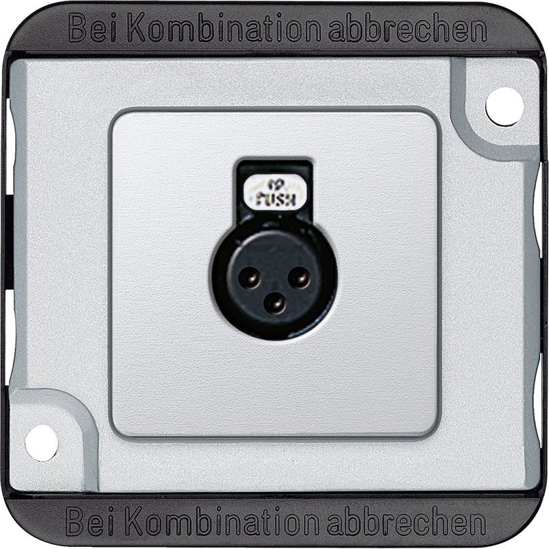 Merten - Einsatz/Abdeckung für Kommunikationstechnik Audio-Steckbuchse mat/si 460860 XLR-Rundsteckver.3p