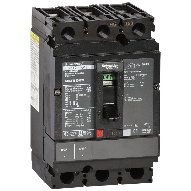 Schneider Electric - Leistungsschalter für Motorschutz PowerPact 150A TM60a NHJF36060TW 3P 65kA