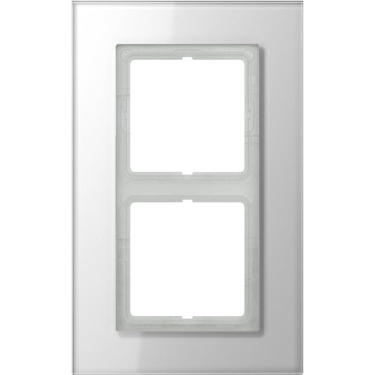 Jung - Abdeckrahmen Glasrahmen 2-fach aws LSP 982 GL WW waage/senkrecht