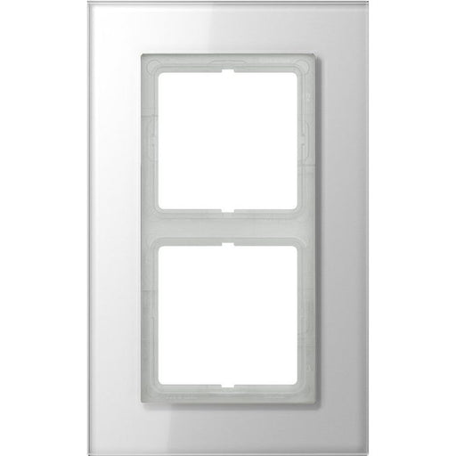 Jung - Abdeckrahmen Glasrahmen 2-fach aws LSP 982 GL WW waage/senkrecht − 1 Stück by Jung
