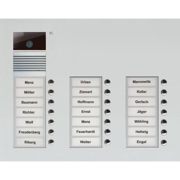 TCS Tür Control - Türstation für Türkommunikation Video-Außenstation Color AVU16210-0010 dreispaltig, f.21WE