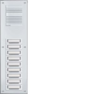 Elcom - Klingeltableau für Türkommunikation AP-Türstation TAP-9/1 RAL9016 9Taster, 1-reih., ws