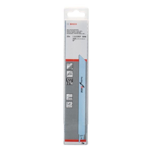 Bosch - Säbelsägeblatt Flexible for 2608657553 Metal, 25er-Pack