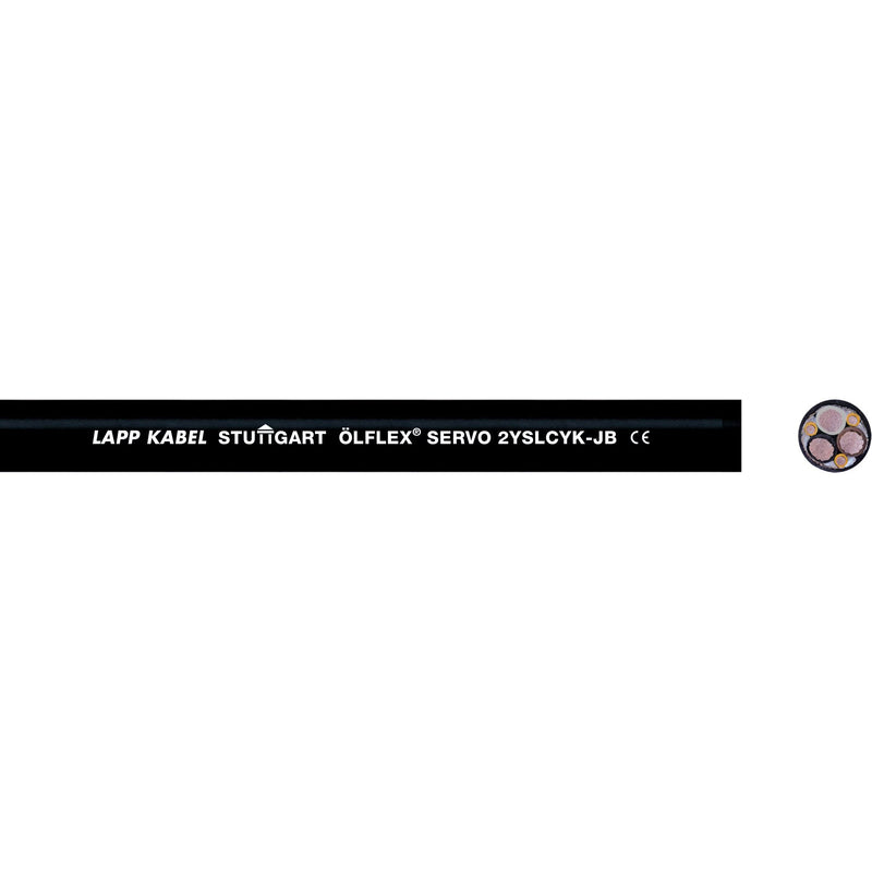 Lapp Kabel&Leitung - Energiekabel >= 1 kV, für ortsveränderlichen Einsatz ÖLFLEX SERVO 2YSLCYK-JB 0036441 3X4+3G0,75 BK