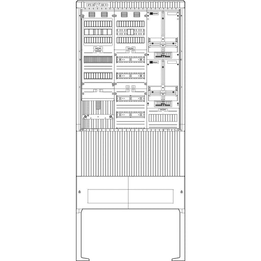 ABN - Zähler-Komplettschrank Zähleranschlusssäule SZ207ZA2500R 2 ZPVert.5R APZ 5pol