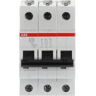 ABB Stotz S&J - Leitungsschutzschalter Sicherungsautomat S203-B20 B,6kA,20A,3P