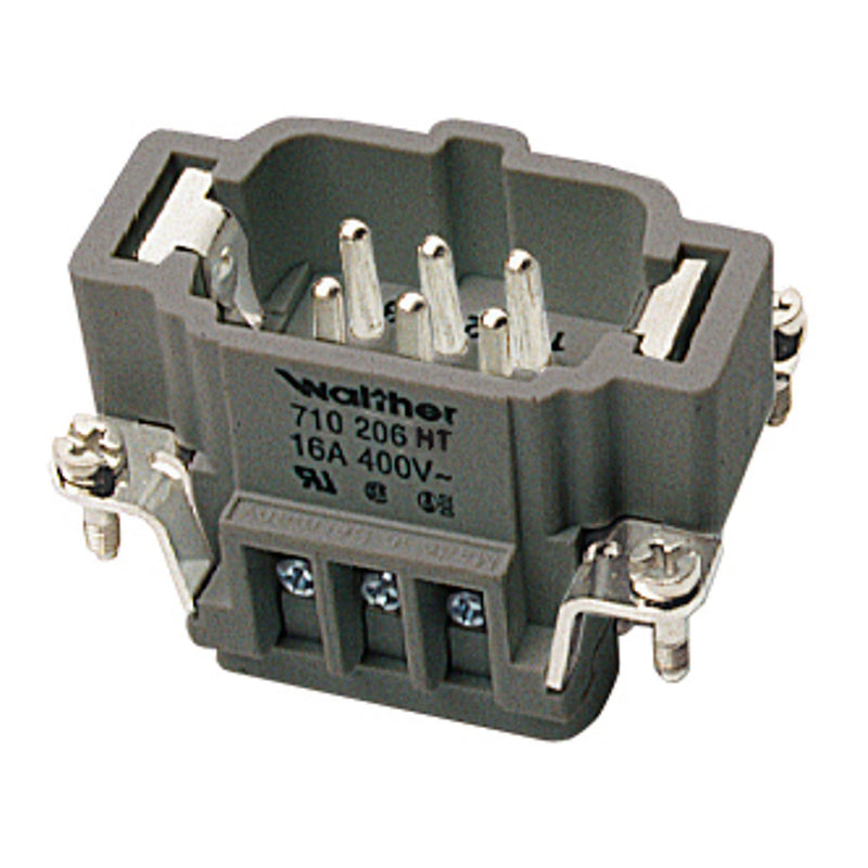Walther Werke - Kontakteinsatz für Rechtecksteckverbinder Stifteinsatz BHT6 710206HT 0,5-2,5qmm 20-14AWG