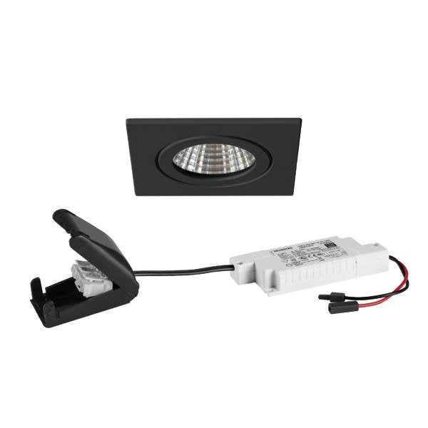 Brumberg Leuchten - Downlight/Strahler/Flutlicht LED-Einbaudownlight 230 V 39476083 3000K, quadr