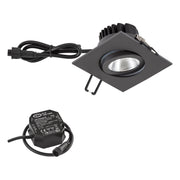 EVN Lichttechnik - Downlight/Strahler/Flutlicht LED-Deckeneinbauleuchte PC654N91602 3000K IP65 anth