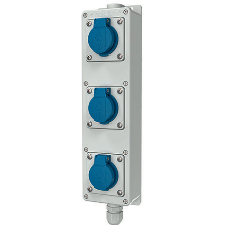 Mennekes - CEE-Steckdosen-Kombination (IEC 60309) Steckdosenleiste TL 95996 3xSchuko m.5p.Klemme