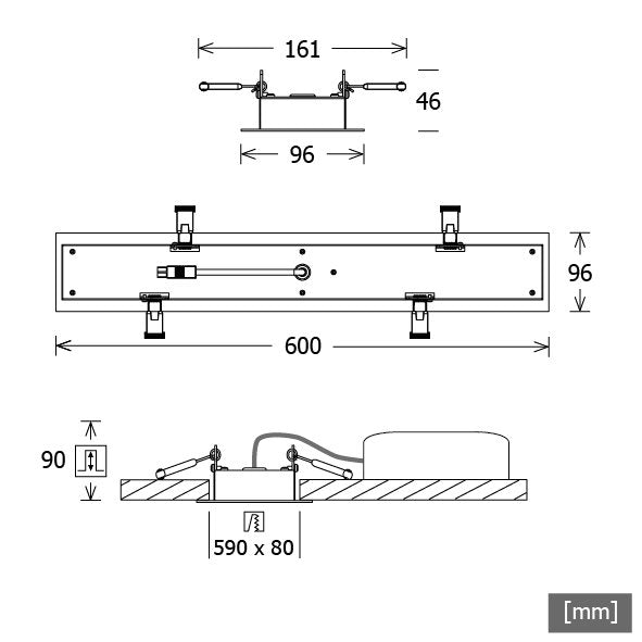 LTS Licht&Leuchten - Decken-/Wandleuchte LED-Einbauleuchte LUZR12104.840.60DAws 840, DALI, ws
