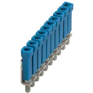 Phoenix Contact - Querverbinder/Brücker für Reihenklemme L-Brücke, 10-polig LB 10-6 BU Schraube − 10 Stück