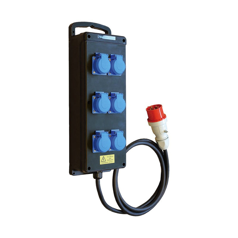Walther Werke - CEE-Steckdosen-Kombination (IEC 60309) Steckdosenleiste 6410003 Tragb.Vollgummi 16A
