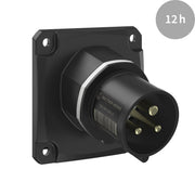 Walther Werke - CEE-Gerätestecker (IEC 60309) CEE NEO Anbaugerätestecker FW713312SK schräg 16A 3P 12h