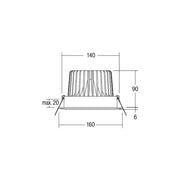 Brumberg Leuchten - Downlight/Strahler/Flutlicht LED-Einbaustrahler 700mA 12281153 2700K, nickel