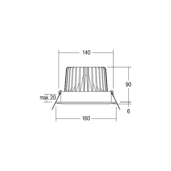 Brumberg Leuchten - Downlight/Strahler/Flutlicht LED-Einbaustrahler 700mA 12281153 2700K, nickel