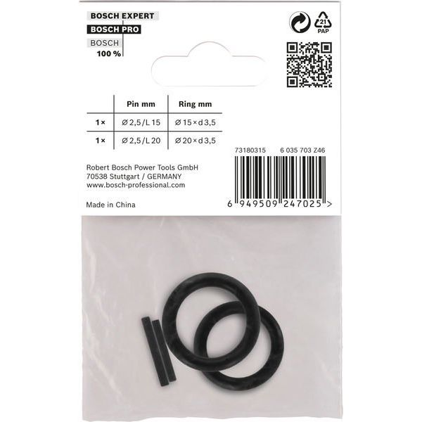 Bosch - Steckschlüsselset Set mit Haltering und 2608003065 Stift für PRO Impact
