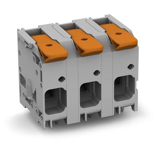 WAGO - Leiterplattenklemme Hebel 2616-1353 16mm²,grau − 28 Stück
