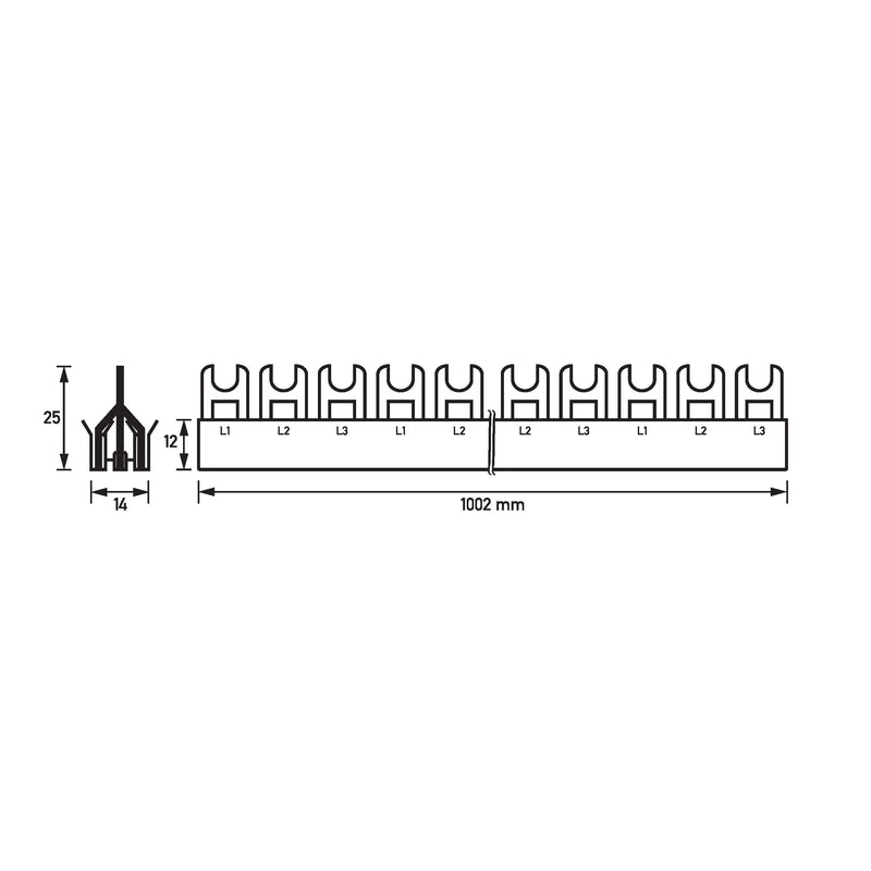 Doepke - Phasenschiene GM.3.57.130/16 3-polig, 16qmm