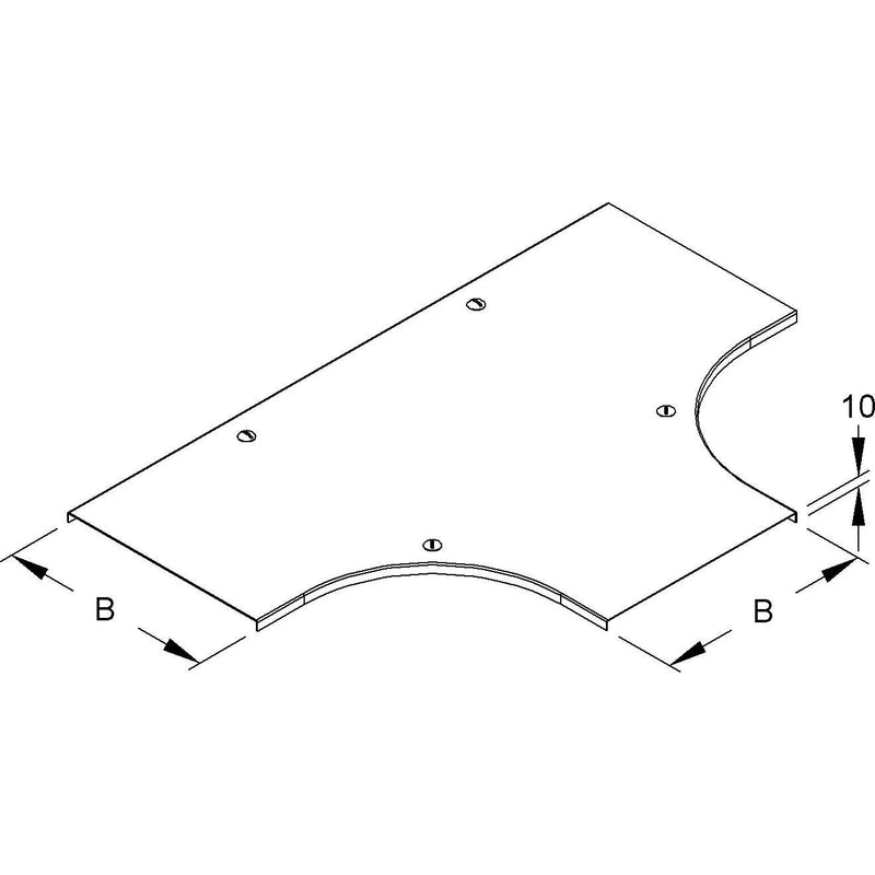Niedax - Deckel T-Stück für Kabeltragsystem Deckel RTSDV 500 F