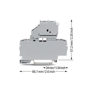 WAGO - Sicherungs-Reihenklemme Sicherungsklemme 2002-1611 0,25-2,5qmm grau
