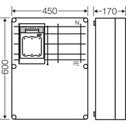 Hensel - Sicherungslasttrennschalter mit Gehäuse Mi-NH-Sicherungs.gehäuse Mi 6680 1xNH 1,a. 250A, 5p