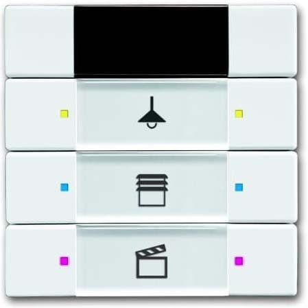 ABB Stotz S&J - Bussystem-Tastsensor Bedienteil Solo 6129/01-84-500 m.IR 3-fach stud/ws