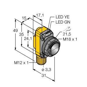 Turck - Lichttaster mit Hintergrundausblendung Opto Sensor QS18VP6FF150Q8 Lichttaster