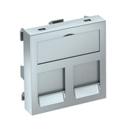 OBO Bettermann - Einsatz/Abdeckung für Kommunikationstechnik Datentechnikträger DTG-2RM AL1 45x45mm alu lackiert