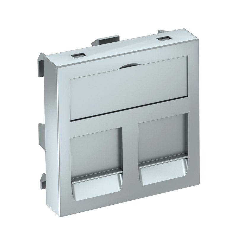 OBO Bettermann - Einsatz/Abdeckung für Kommunikationstechnik Datentechnikträger DTG-2RM AL1 45x45mm alu lackiert