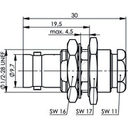 Telegärtner - Koax-Steckverbinder BNC Kabeleinbaubuchse 100023406 f.G1(RG58)G5(RG223)