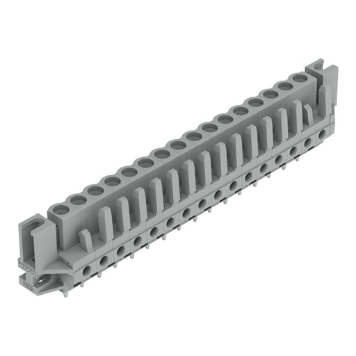 WAGO - Leiterplattensteckverbinder THT-Federleiste gerade 232-146/047-000 Rastermaß 5mm,grau − 10 Stück