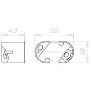 Kaiser - Dose, Gehäuse für Montage in der Wand/Decke Anschlußdose 9148-00 65x35mm