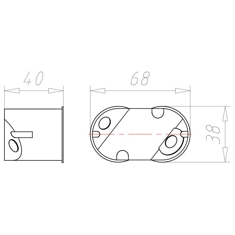 Kaiser - Dose, Gehäuse für Montage in der Wand/Decke Anschlußdose 9148-00 65x35mm