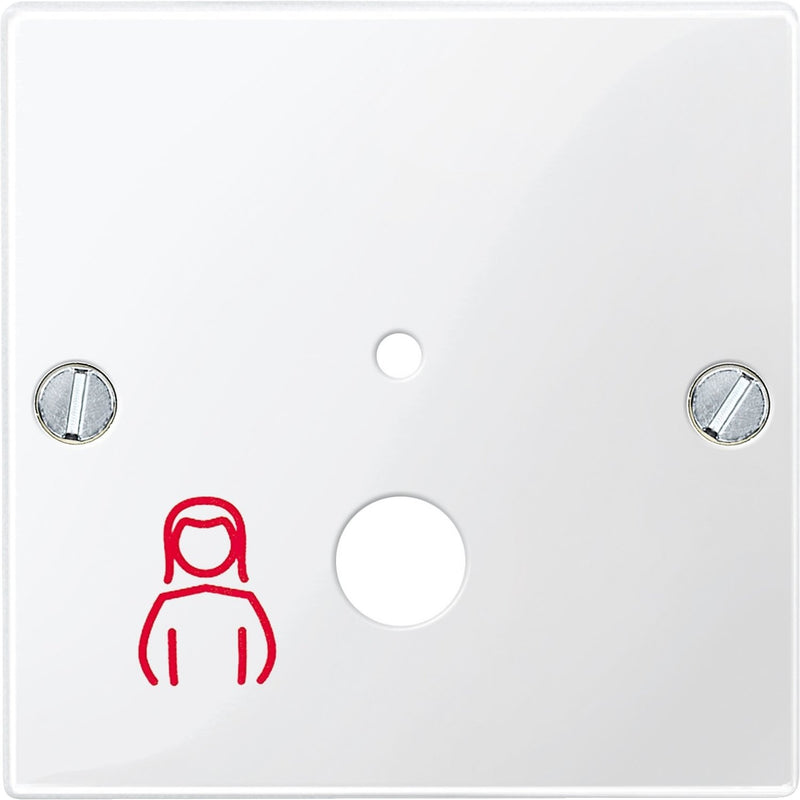 Merten - Zentralelement Klinikinstallation Zentralplatte pws/gl MEG4844-0319 Pneumatiktaster