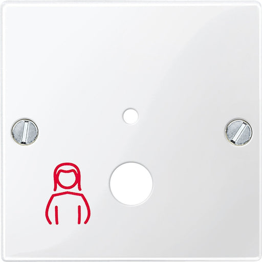 Merten - Zentralelement Klinikinstallation Zentralplatte pws/gl MEG4844-0319 Pneumatiktaster