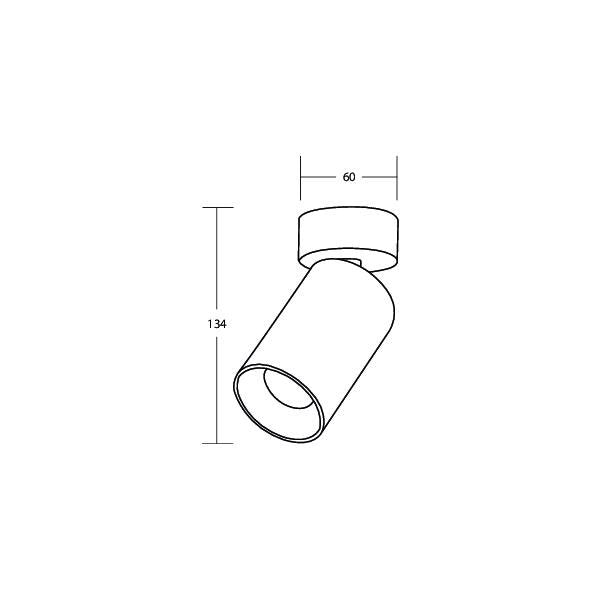 Brumberg Leuchten - Decken-/Wandleuchte Anbauleuchte 1x GU10 57120180