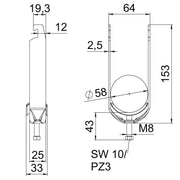 OBO Bettermann - Bügelschelle BS-U2-M-58 FT 2-fach − 50 Stück