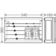 Hensel - Sicherungskasten Sammelschienengehäuse FP 3426 2x3xNH00C 250A 5p