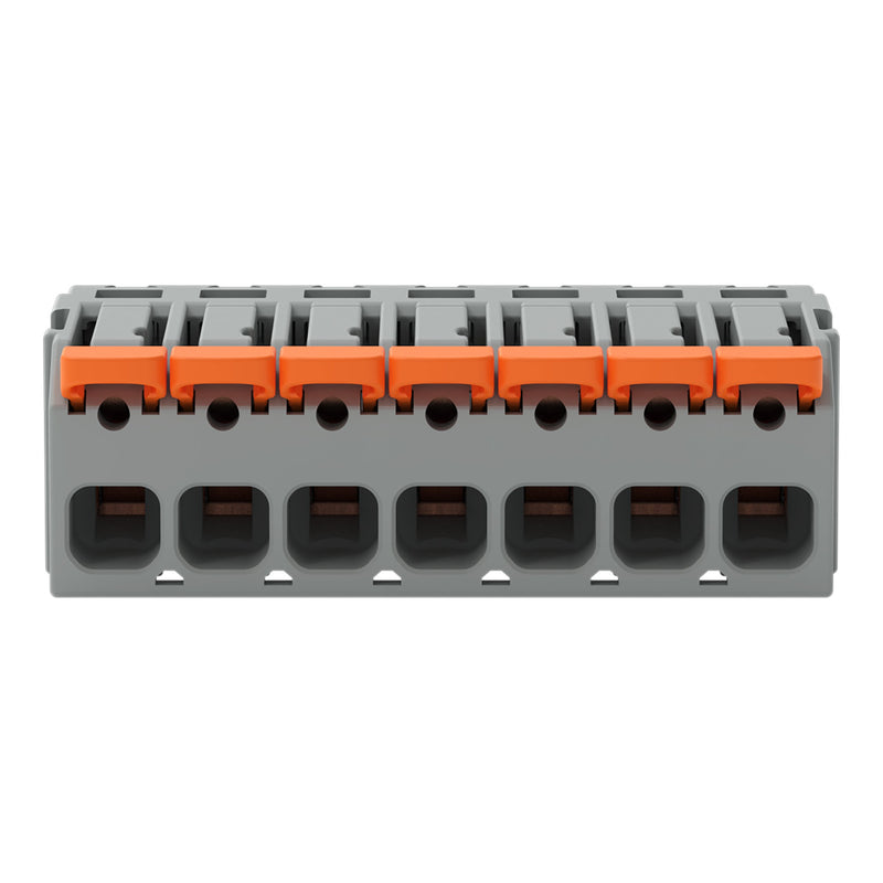 WAGO - Kabelsteckverbinder für Leiterplattensteckverbinder 1-Leiter-Federleiste,Hebel 2231-1107/327-000 PushinCAGECLAMP,grau − 50 Stück
