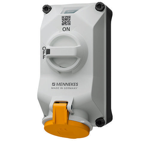 Mennekes - CEE-Steckdose abschaltbar, abgesichert (IEC 60309) Wandsteckdose DUOi 5613304G 32A3P4h 110V IP44