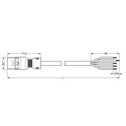 WAGO - Konfektionierte Leitung für steckbare Gebäudeinstallation konfekt. Anschlussleitung 891-8385/266-101 Cca,Stecker