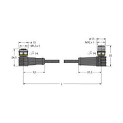 Turck - Konfektioniertes Sensor-Aktor-Kabel Aktuator- u. Sensorleitung WKS4.4T1.7WSS4.4TTXL PUR