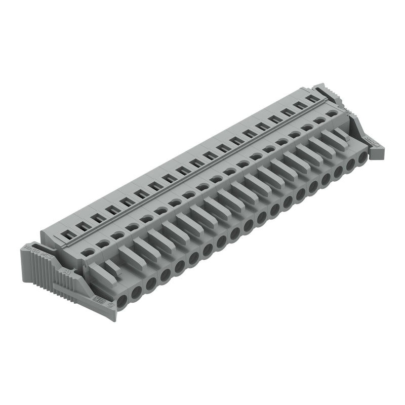 WAGO - Kabelsteckverbinder für Leiterplattensteckverbinder 1-Leiter-Federleiste 231-119/037-000 CAGECLAMP,2,5 mm²,gr − 10 Stück