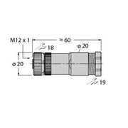 Turck - Rundsteckverbinder, feldkonfektionierbar (Industriesteckverbinder) Steckverbinder VBB8141-0 konfektionierbar
